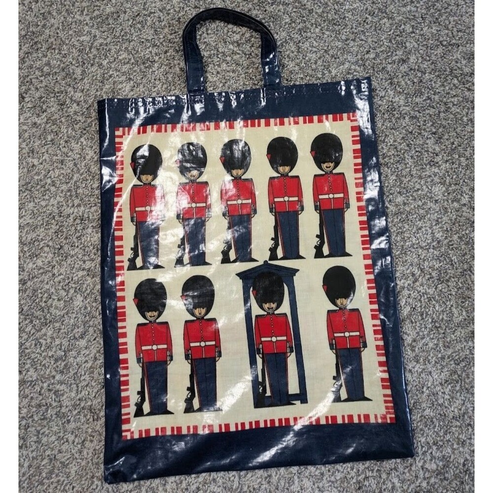 Ulster Weavers Palage Guards Blue Red Tote Bag Shopping U.K. PVC Cotton